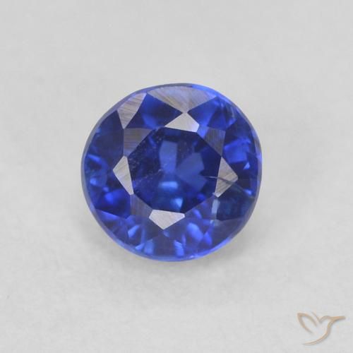 0.39ct Natural Royal Blue Kyanite, Round, VS-SI