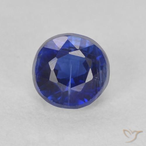 0.51ct Natural Royal Blue Kyanite, Round, SI