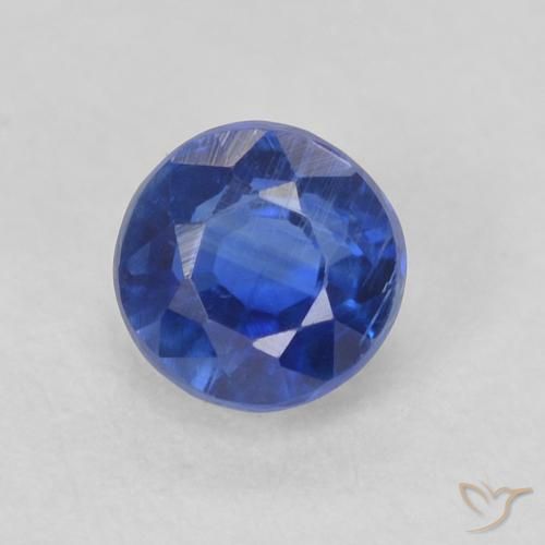 0.49ct Natural Dark Blue Kyanite, Round, SI