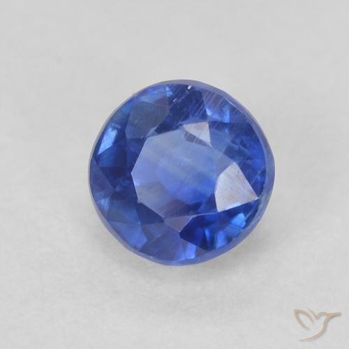 0.49 ct Blue Kyanite Stone, Natural Kyanite in Round Facet Shape for Sale