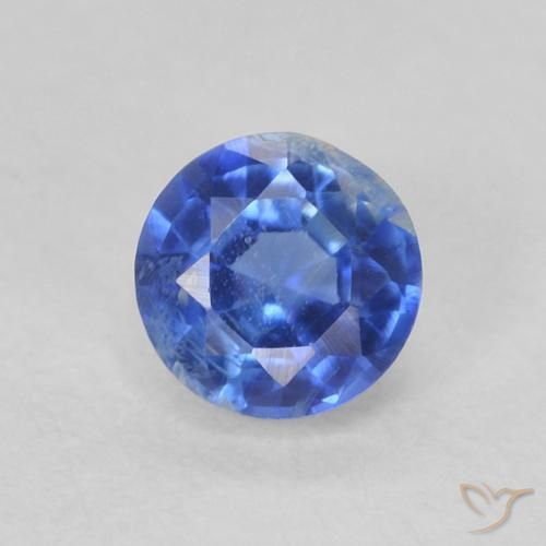 0.42ct Natural Medium Blue Kyanite, Round, SI