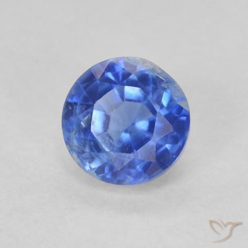0.42 ct Blue Kyanite Stone, Natural Kyanite in Round Facet Shape for Sale