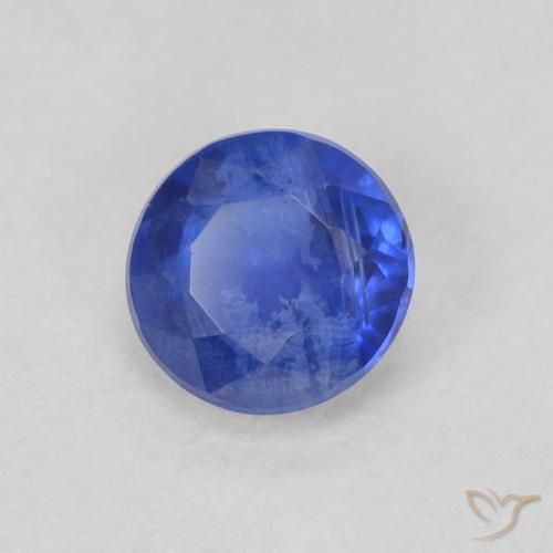 0.39 ct Blue Kyanite Stone, Natural Kyanite in Round Facet Shape for Sale