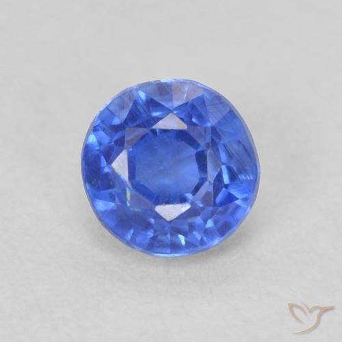 0.44ct Natural Deep Azure Blue Kyanite, Round, SI