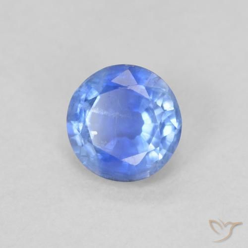0.35 ct Blue Kyanite Stone, Natural Kyanite in Round Facet Shape for Sale