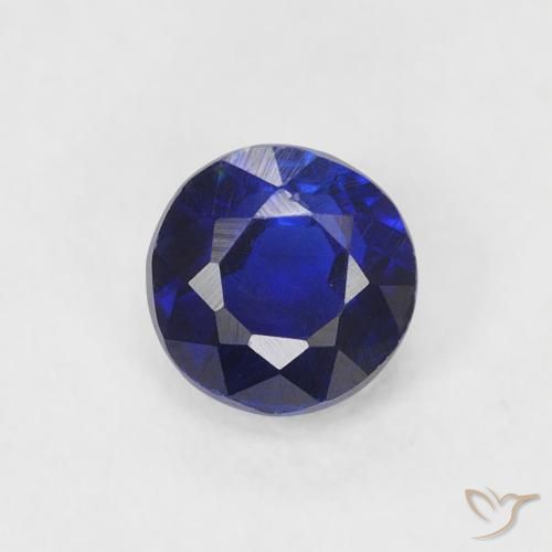 0.47ct Natural Navy Blue Kyanite, Round, VS-SI