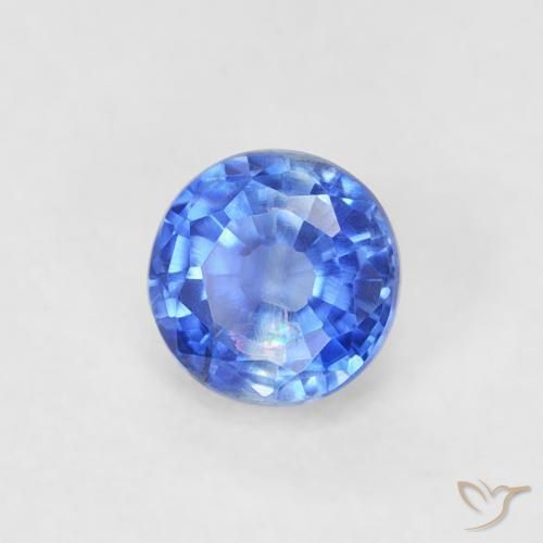 0.41 ct Blue Kyanite Stone, Natural Kyanite in Round Facet Shape for Sale