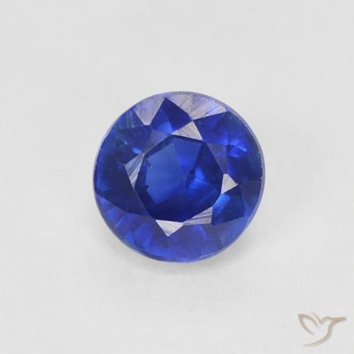 0.43ct Natural Navy Blue Kyanite, Round, VS-SI