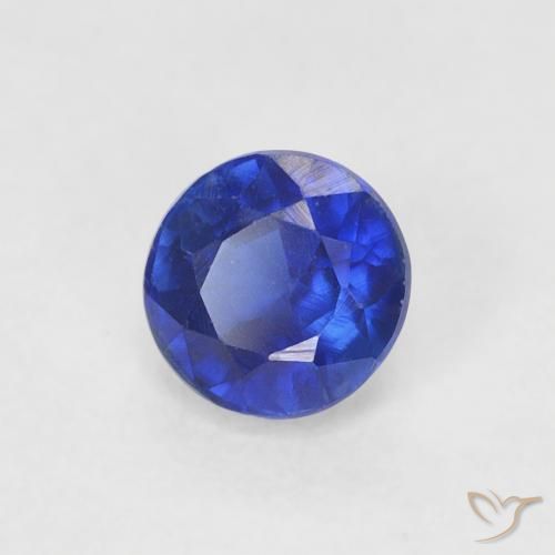 0.43 ct Blue Kyanite Stone, Natural Kyanite in Round Facet Shape for Sale