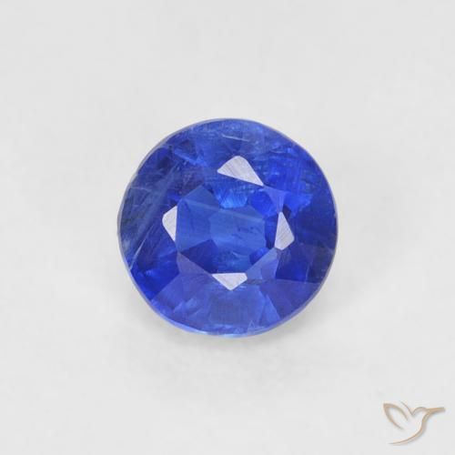 0.41ct Natural Navy Blue Kyanite, Round, VS-SI