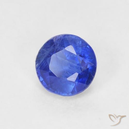0.41 ct Blue Kyanite Stone, Natural Kyanite in Round Facet Shape for Sale