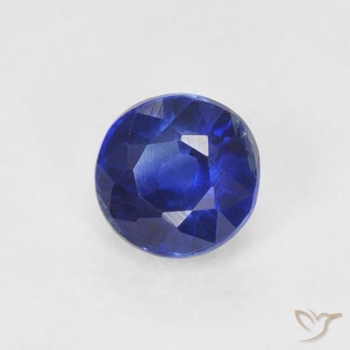 0.45 ct Blue Kyanite Stone, Natural Kyanite in Round Facet Shape for Sale