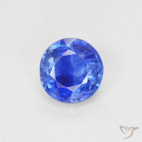 0.32ct Natural Deep Azure Blue Kyanite, Round, VS-SI