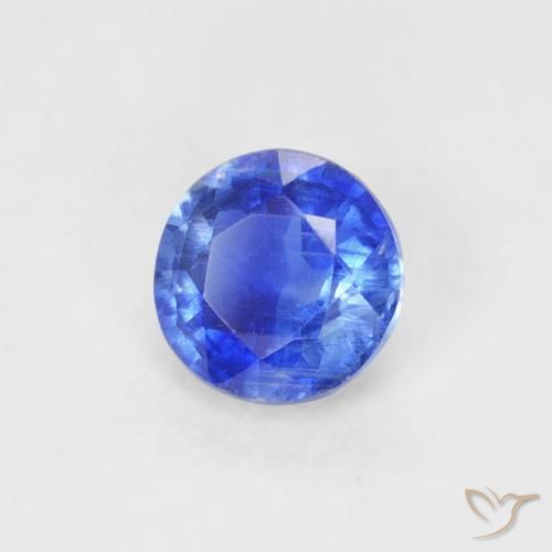 0.32 ct Blue Kyanite Stone, Natural Kyanite in Round Facet Shape for Sale