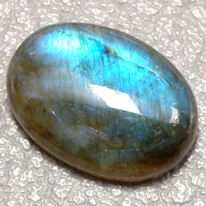 10.19 ct Multicolor Labradorite Stone, Natural Labradorite in Oval Cabochon Shape for Sale