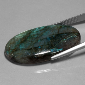 Labradorite Gemstone in 38.4 x 21.8 mm Size for Sale, Labradorite Stone in Multicolor Color