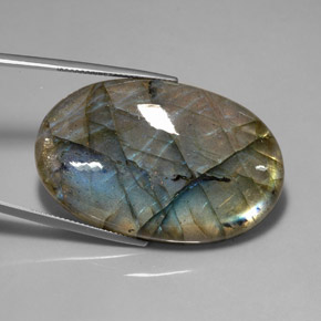 72.08 ct Multicolor Labradorite Stone, Natural Labradorite in Oval Cabochon Shape for Sale