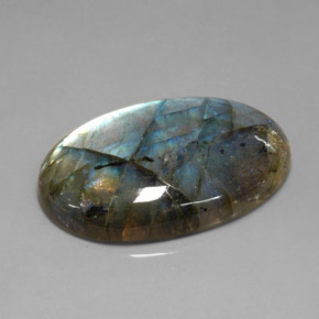 Labradorite Gemstone in 41.8 x 26.8 mm Size for Sale, Labradorite Stone in Multicolor Color