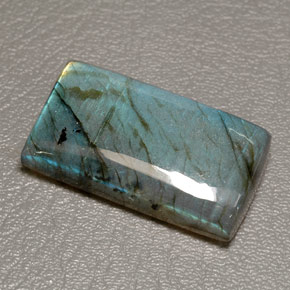 66.83 ct Multicolor Labradorite Stone, Natural Labradorite in Baguette Cabochon Shape for Sale