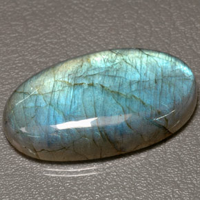 61.83 ct Multicolor Labradorite Gemstone, Labradorite Gem in Oval Cabochon Shape for Sale.