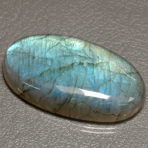 61.83 ct Multicolor Labradorite Stone, Natural Labradorite in Oval Cabochon Shape for Sale