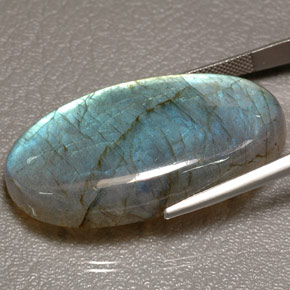 Labradorite Gemstone in 39.6 x 22.6 mm Size for Sale, Labradorite Stone in Multicolor Color