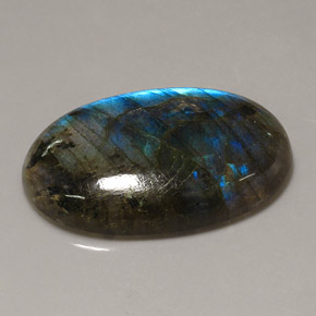 31.68 ct Multicolor Labradorite Gemstone, Labradorite Gem in Oval Cabochon Shape for Sale.