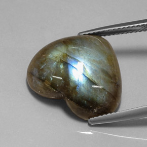 Labradorite Gemstone in 18 x 15.5 mm Size for Sale, Labradorite Stone in Multicolor Color
