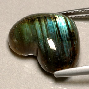Labradorite Gemstone in 18 x 15 mm Size for Sale, Labradorite Stone in Multicolor Color