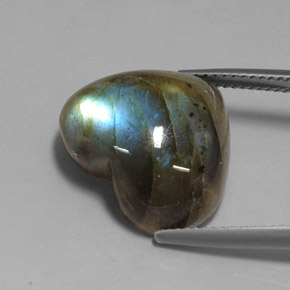 Labradorite Gemstone in 18 x 15.2 mm Size for Sale, Labradorite Stone in Multicolor Color