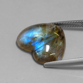 Labradorite Gemstone in 15.2 x 17.4 mm Size for Sale, Labradorite Stone in Multicolor Color