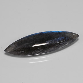 7.34 ct Multicolor Labradorite Stone, Natural Labradorite in Marquise Cabochon Shape for Sale