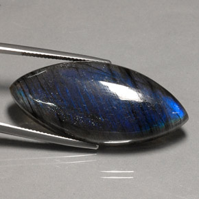 49.68 ct Multicolor Labradorite Gemstone, Labradorite Gem in Marquise Cabochon Shape for Sale.