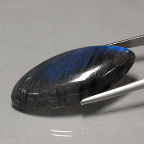 49.68 ct Multicolor Labradorite Stone, Natural Labradorite in Marquise Cabochon Shape for Sale