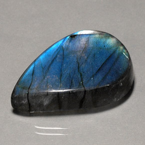 33.42 ct Multicolor Labradorite Gemstone, Labradorite Gem in Pear Cabochon Shape for Sale.
