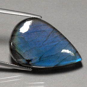 33.42 ct Multicolor Labradorite Stone, Natural Labradorite in Pear Cabochon Shape for Sale