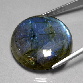 Labradorite Gemstone in 29.1 mm Size for Sale, Labradorite Stone in Multicolor Color