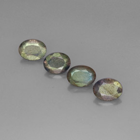 4.32 ct Multicolor Labradorite Gemstone, Labradorite Gem in Oval Facet Shape for Sale.