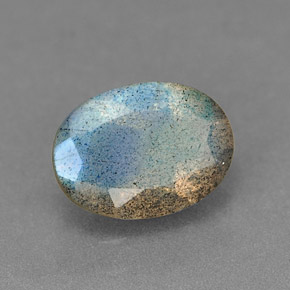 1.07 ct Multicolor Labradorite Stone, Natural Labradorite in Oval Facet Shape for Sale