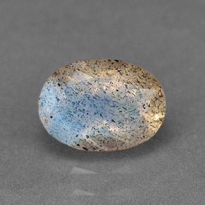 1.17 ct Multicolor Labradorite Gemstone, Labradorite Gem in Oval Facet Shape for Sale.