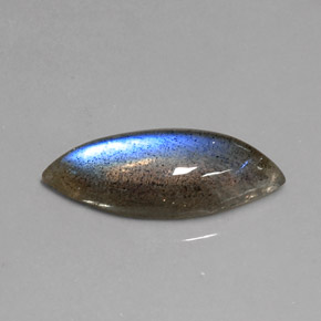 7.01 ct Multicolor Labradorite Stone, Natural Labradorite in Marquise Cabochon Shape for Sale