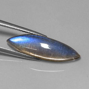 7.58 ct Multicolor Labradorite Gemstone, Labradorite Gem in Marquise Cabochon Shape for Sale.