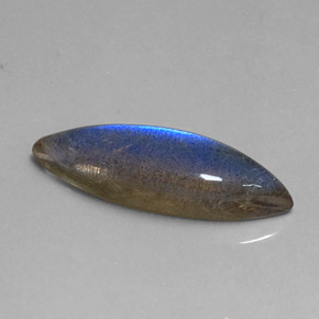 7.58 ct Multicolor Labradorite Stone, Natural Labradorite in Marquise Cabochon Shape for Sale