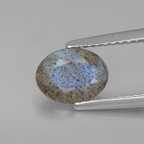 0.88 ct Multicolor Labradorite Gemstone, Labradorite Gem in Oval Facet Shape for Sale.