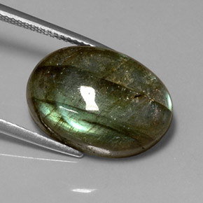 12.73 ct Multicolor Labradorite Gemstone, Labradorite Gem in Oval Cabochon Shape for Sale.