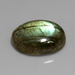 12.73 ct Multicolor Labradorite Stone, Natural Labradorite in Oval Cabochon Shape for Sale