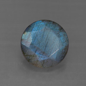 3.36 ct Multicolor Labradorite Stone, Natural Labradorite in Round Facet Shape for Sale