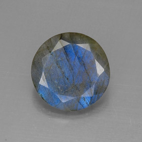 9.11 ct Multicolor Labradorite Gemstone, Labradorite Gem in Round Facet Shape for Sale.
