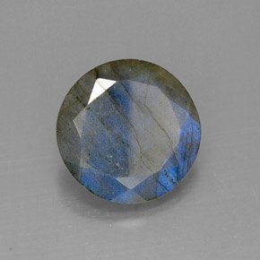 9.11 ct Multicolor Labradorite Stone, Natural Labradorite in Round Facet Shape for Sale