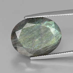 13.32 ct Multicolor Labradorite Gemstone, Labradorite Gem in Oval Facet Shape for Sale.